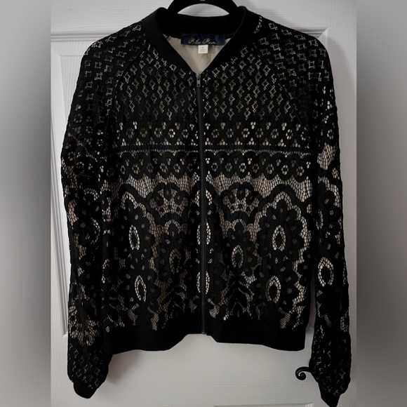 Blue rain by Francesca Lace Bomber Jacket - Picture 1 of 5